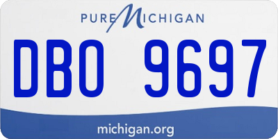 MI license plate DBO9697