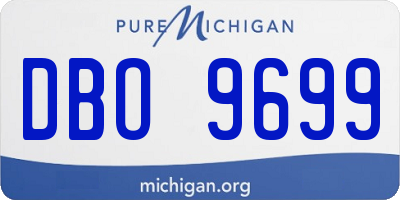 MI license plate DBO9699