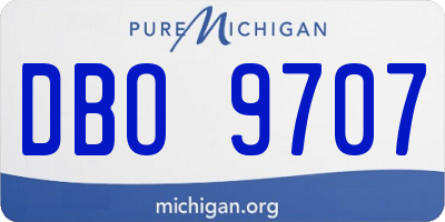 MI license plate DBO9707