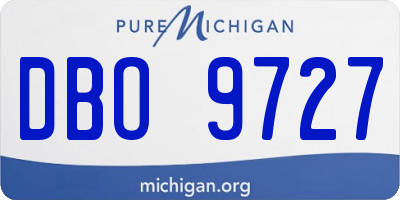 MI license plate DBO9727