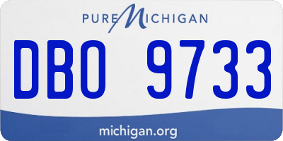 MI license plate DBO9733