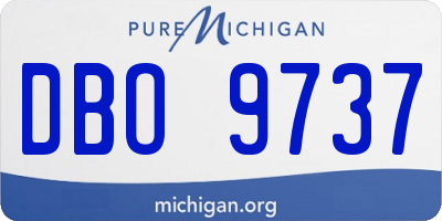 MI license plate DBO9737