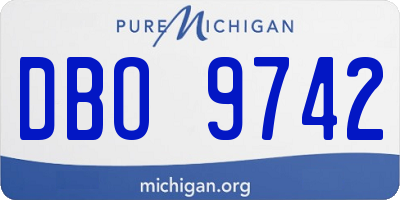 MI license plate DBO9742