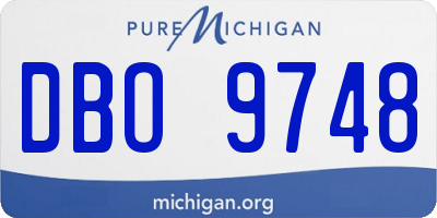 MI license plate DBO9748