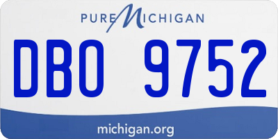 MI license plate DBO9752