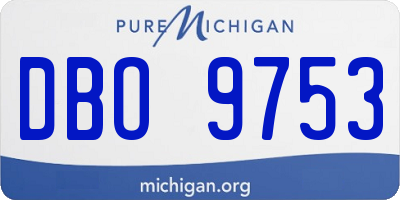 MI license plate DBO9753
