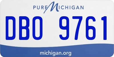 MI license plate DBO9761
