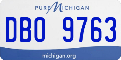 MI license plate DBO9763