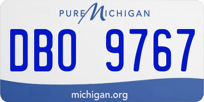 MI license plate DBO9767