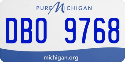 MI license plate DBO9768