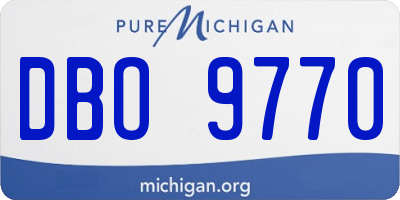 MI license plate DBO9770