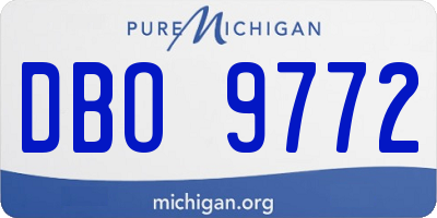MI license plate DBO9772