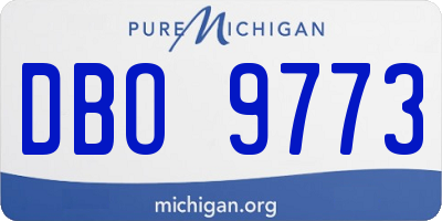 MI license plate DBO9773