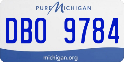 MI license plate DBO9784