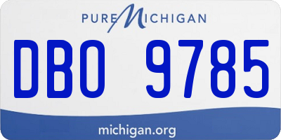 MI license plate DBO9785