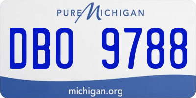 MI license plate DBO9788