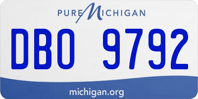 MI license plate DBO9792