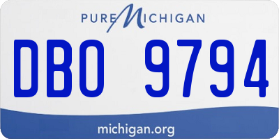 MI license plate DBO9794
