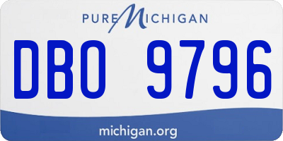 MI license plate DBO9796