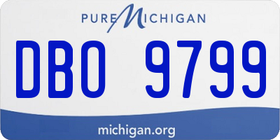 MI license plate DBO9799