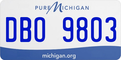 MI license plate DBO9803