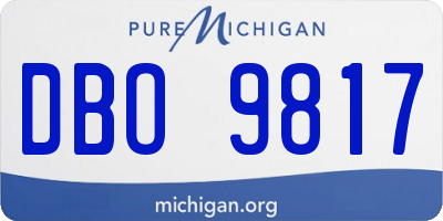 MI license plate DBO9817