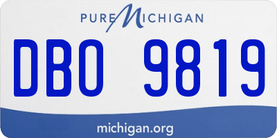 MI license plate DBO9819