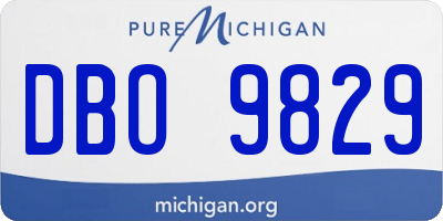 MI license plate DBO9829