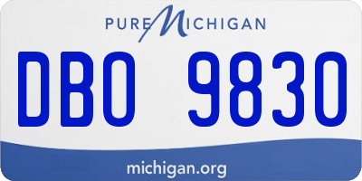 MI license plate DBO9830