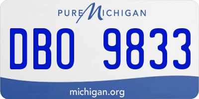 MI license plate DBO9833
