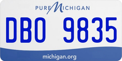 MI license plate DBO9835