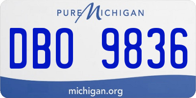 MI license plate DBO9836