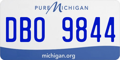 MI license plate DBO9844