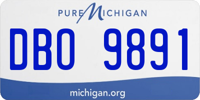 MI license plate DBO9891