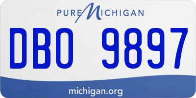 MI license plate DBO9897