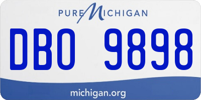 MI license plate DBO9898