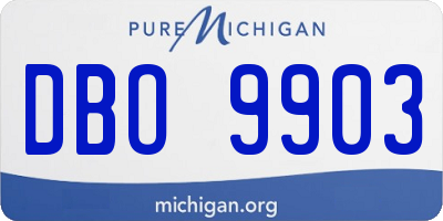 MI license plate DBO9903
