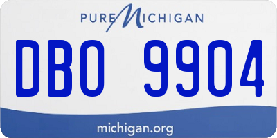 MI license plate DBO9904