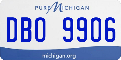 MI license plate DBO9906
