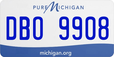 MI license plate DBO9908