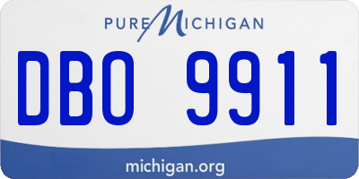 MI license plate DBO9911