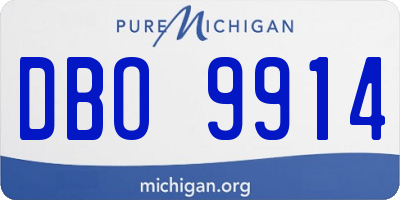 MI license plate DBO9914