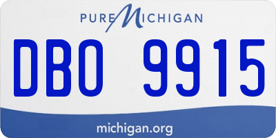 MI license plate DBO9915