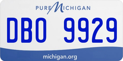 MI license plate DBO9929