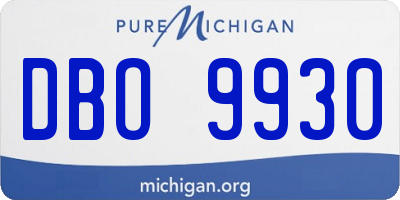 MI license plate DBO9930