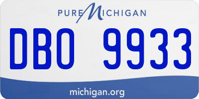 MI license plate DBO9933
