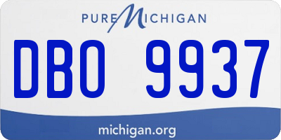 MI license plate DBO9937