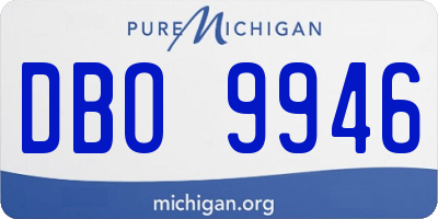 MI license plate DBO9946
