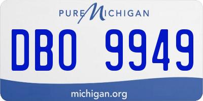 MI license plate DBO9949