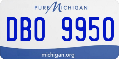 MI license plate DBO9950